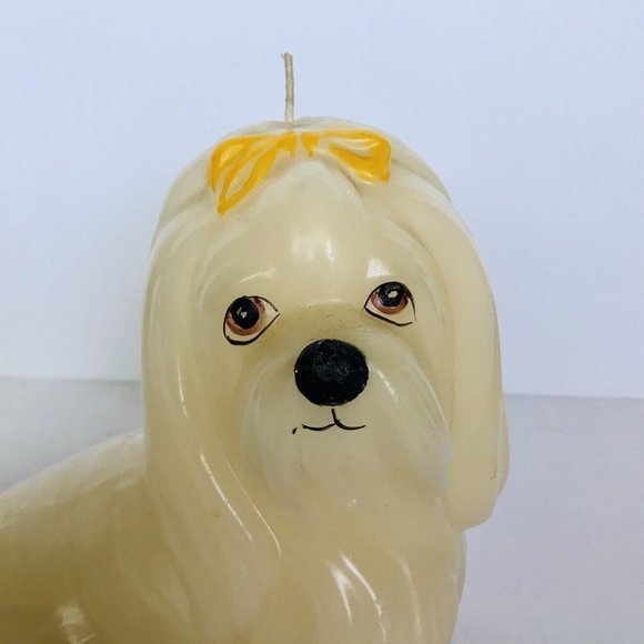 Vintage 1960s 70s Adorable Maltese Decorative Candle Figurine White Hair Dog HTF - Picture 5 of 7